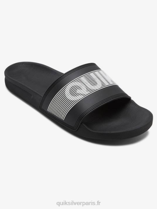 Hommes Quiksilver sandales à glissière rivi D6PT689 noir blanc