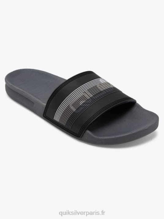 Hommes Quiksilver sandales à glissière rivi D6PT690 gris noir