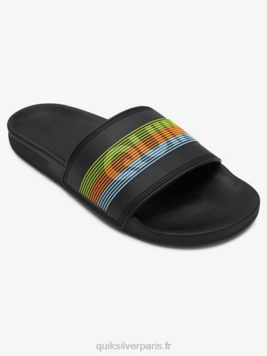 Hommes Quiksilver sandales à glissière rivi D6PT693 noir/orange/bleu