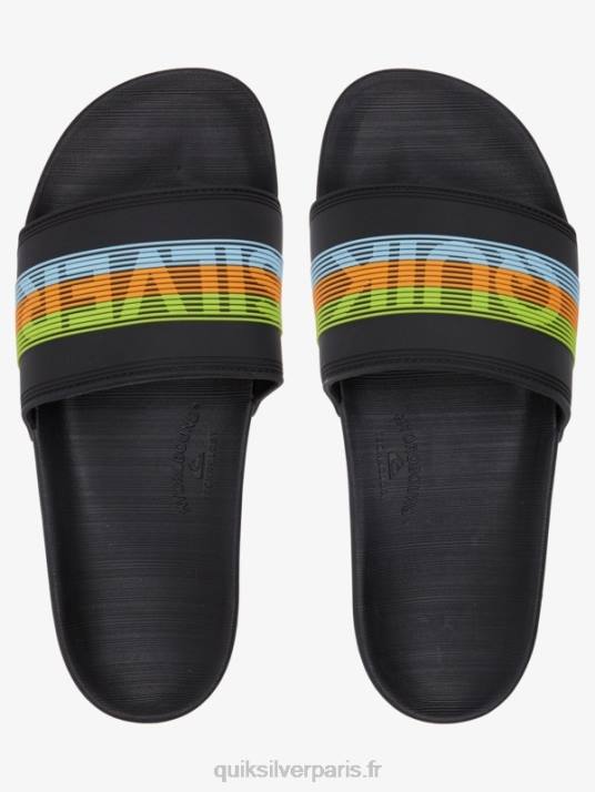 Hommes Quiksilver sandales à glissière rivi D6PT693 noir/orange/bleu