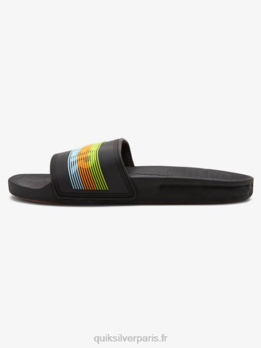 Hommes Quiksilver sandales à glissière rivi D6PT693 noir/orange/bleu