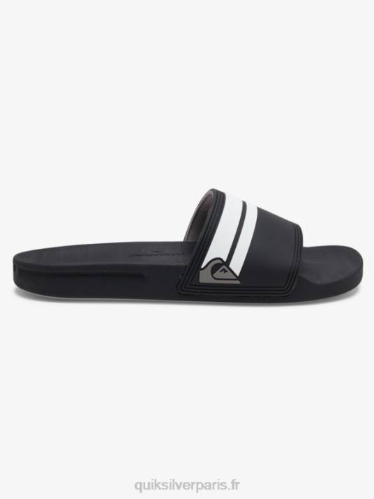 Hommes Quiksilver sandales à glissière rivi slide D6PT760 noir blanc