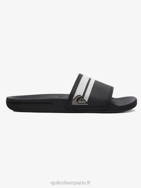 Hommes Quiksilver sandales à glissière rivi slide D6PT760 noir blanc