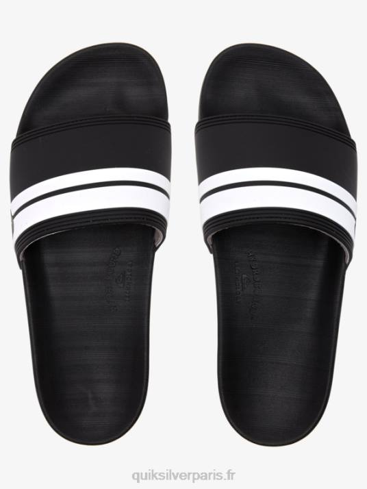 Hommes Quiksilver sandales à glissière rivi slide D6PT760 noir blanc
