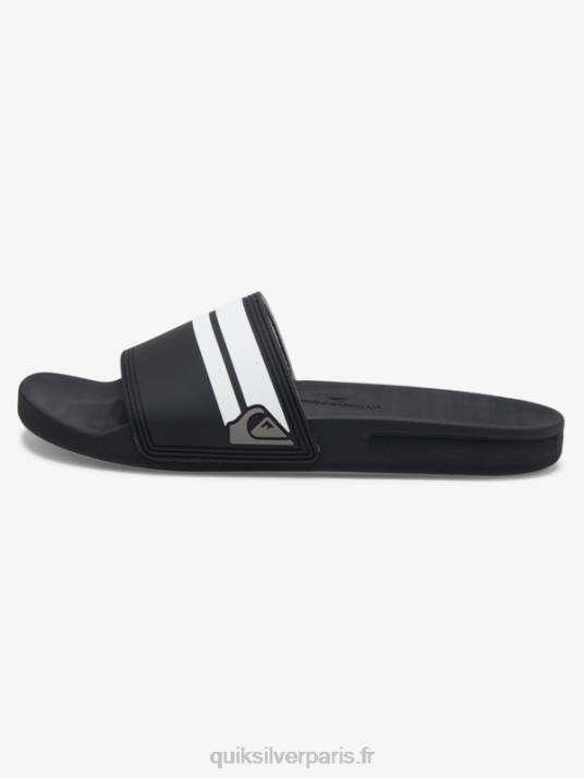 Hommes Quiksilver sandales à glissière rivi slide D6PT760 noir blanc