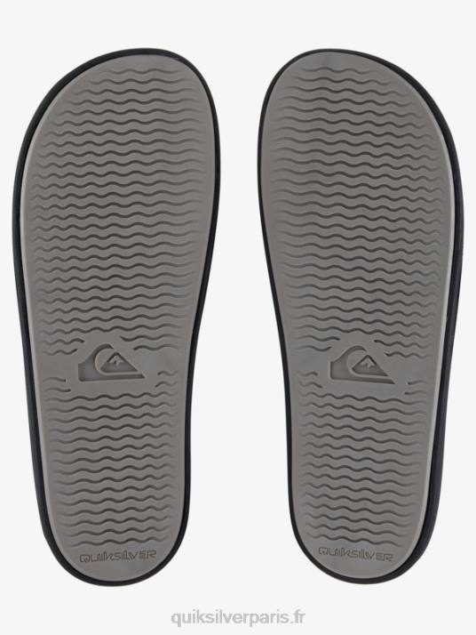 Hommes Quiksilver sandales à glissière rivi slide D6PT760 noir blanc