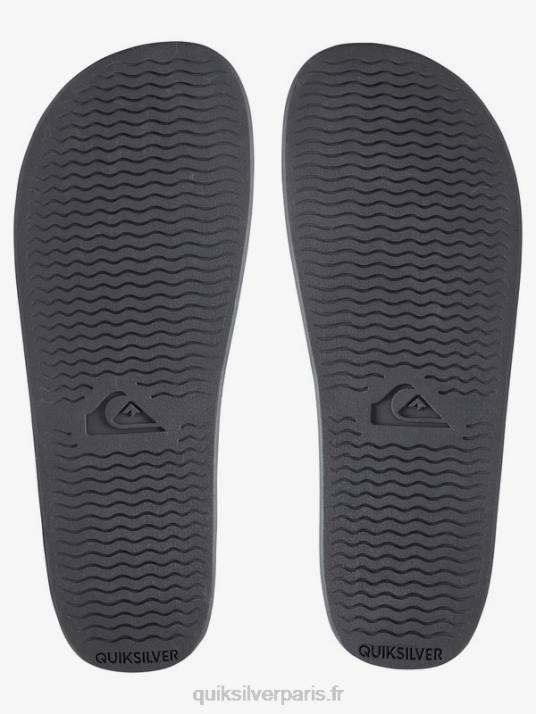 Hommes Quiksilver sandales à glissière rivi slide D6PT760 noir blanc