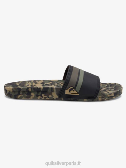 Hommes Quiksilver sandales à glissière rivi slide D6PT761 vert 2