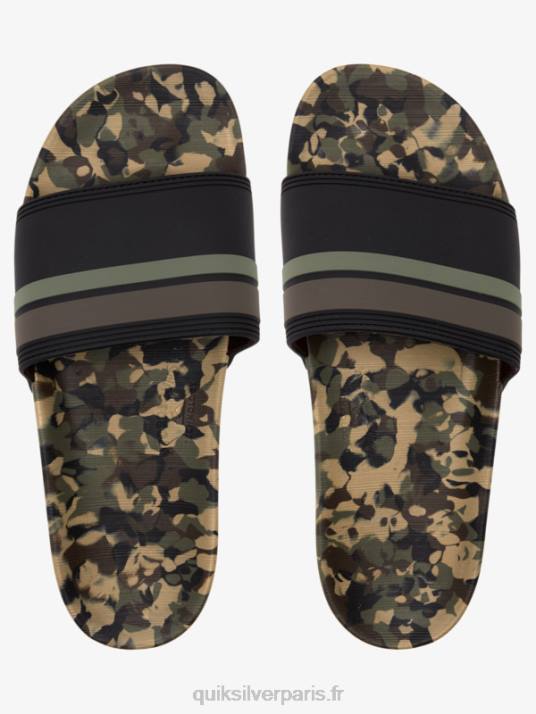 Hommes Quiksilver sandales à glissière rivi slide D6PT761 vert 2