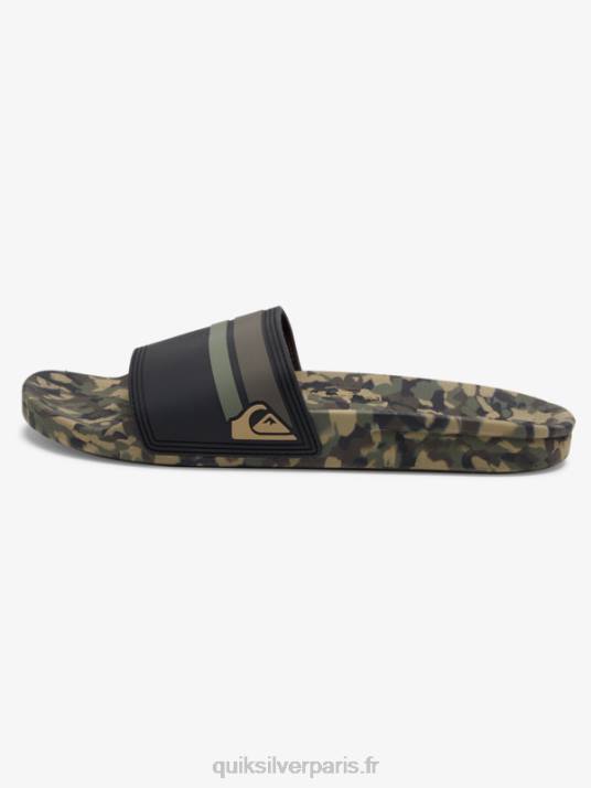 Hommes Quiksilver sandales à glissière rivi slide D6PT761 vert 2