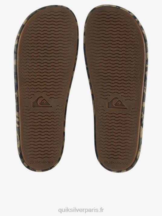 Hommes Quiksilver sandales à glissière rivi slide D6PT761 vert 2