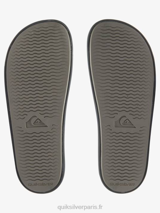 Hommes Quiksilver sandales à glissière rivi slide D6PT762 gris 2