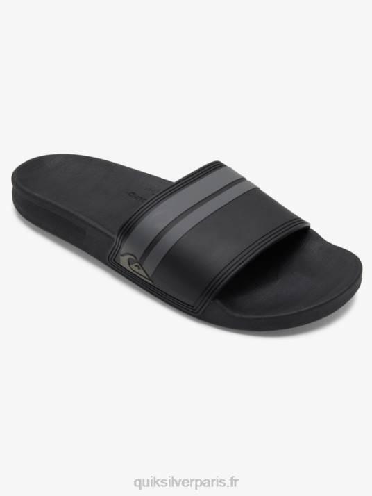 Hommes Quiksilver sandales à glissière rivi slide D6PT763 gris noir