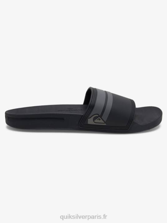 Hommes Quiksilver sandales à glissière rivi slide D6PT763 gris noir