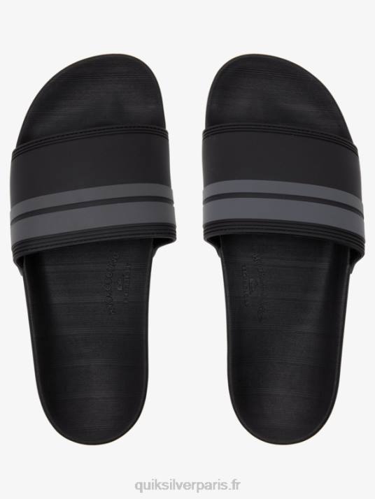 Hommes Quiksilver sandales à glissière rivi slide D6PT763 gris noir