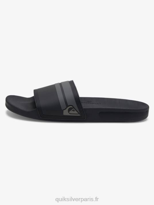 Hommes Quiksilver sandales à glissière rivi slide D6PT763 gris noir