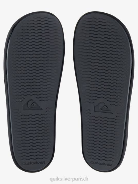 Hommes Quiksilver sandales à glissière rivi slide D6PT763 gris noir