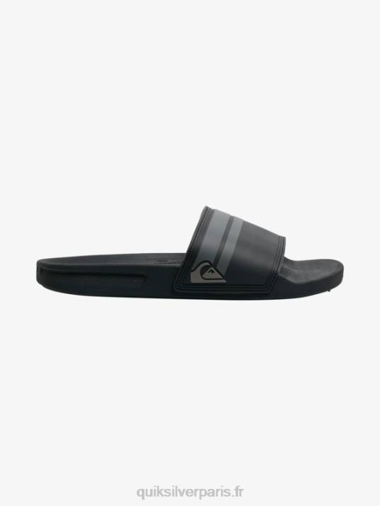 Hommes Quiksilver sandales à glissière rivi slide D6PT763 gris noir