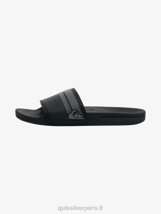 Hommes Quiksilver sandales à glissière rivi slide D6PT763 gris noir