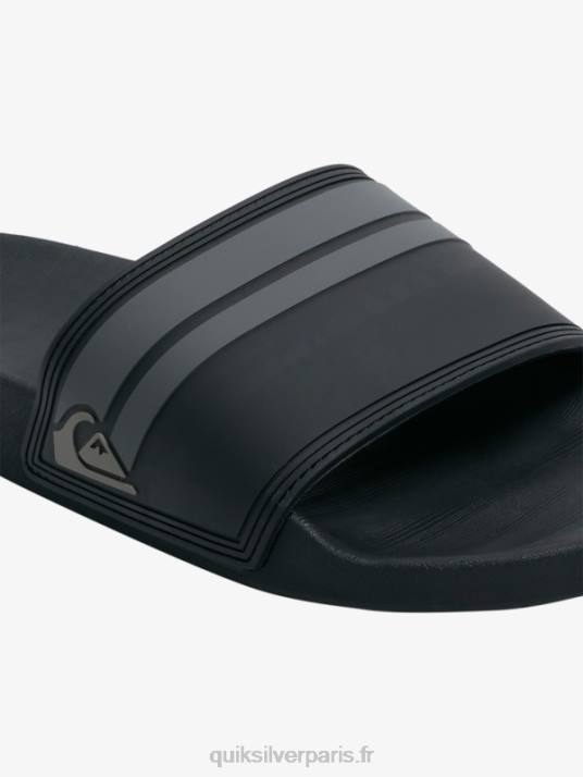 Hommes Quiksilver sandales à glissière rivi slide D6PT763 gris noir