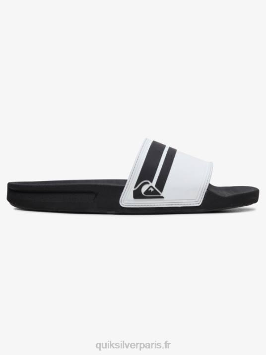 Hommes Quiksilver sandales à glissière rivi slide D6PT765 blanc noir