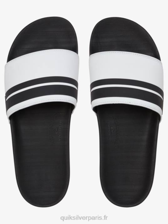 Hommes Quiksilver sandales à glissière rivi slide D6PT765 blanc noir