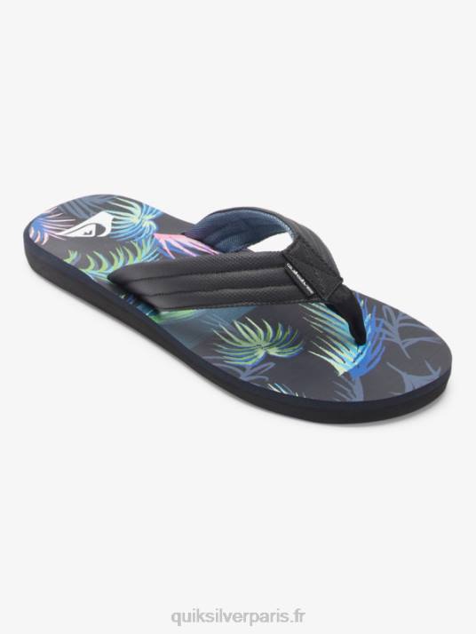 Hommes Quiksilver sandales à imprimé sculpteur D6PT611 noir/bleu