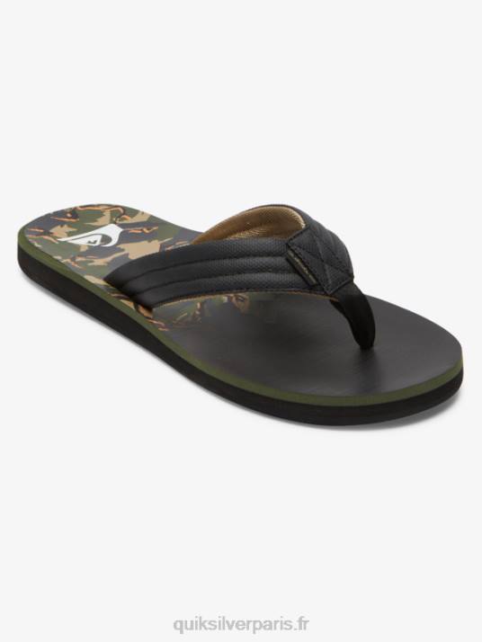 Hommes Quiksilver sandales à imprimé sculpteur D6PT613 vert 1