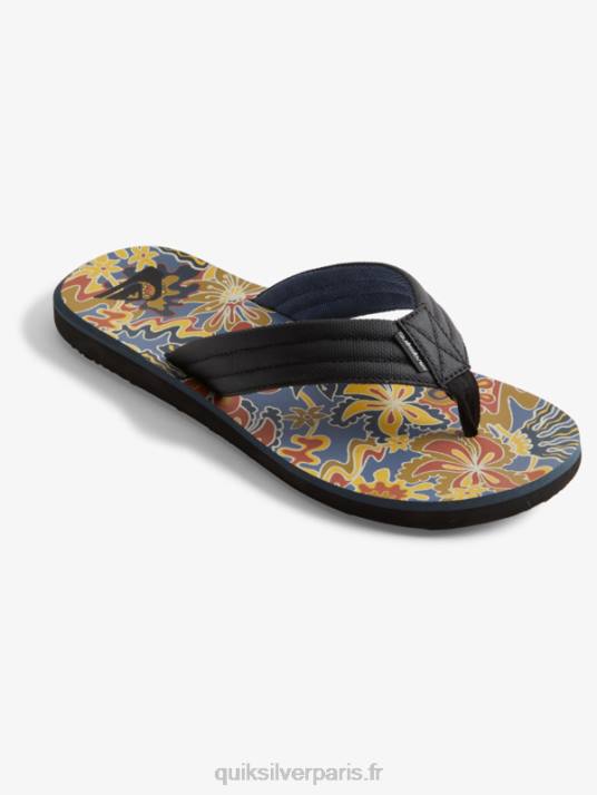 Hommes Quiksilver sandales à imprimé sculpteur D6PT615 noir/bleu/gris