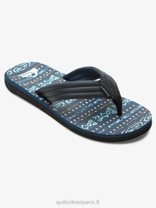 Hommes Quiksilver sandales à imprimé sculpteur D6PT616 bleu Noir