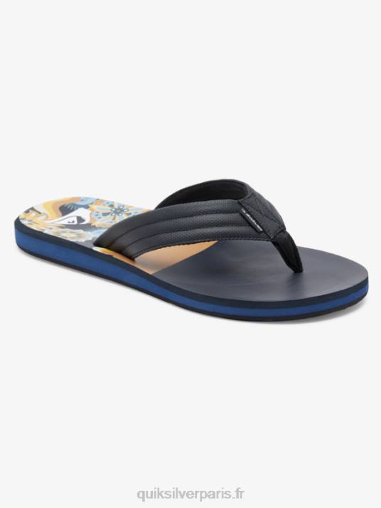 Hommes Quiksilver sandales à imprimé sculpteur D6PT617 marron 1