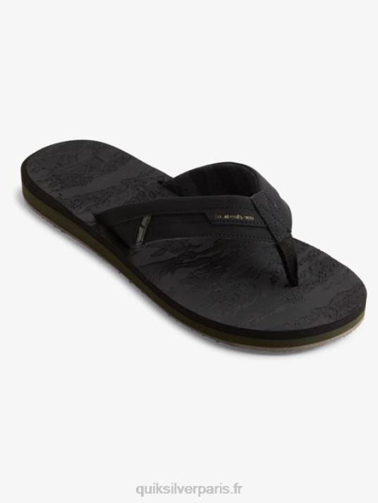 Hommes Quiksilver sandales island oasis squish D6PT1156 noir