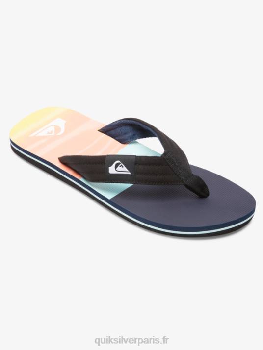 Hommes Quiksilver sandales molokai D6PT1832 noir/bleu