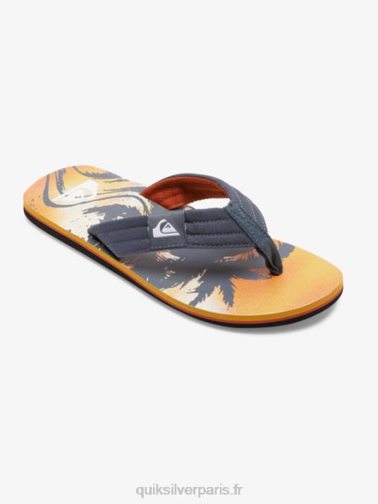 Hommes Quiksilver sandales molokai D6PT493 gris 1