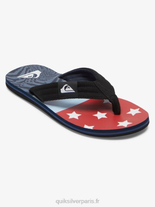 Hommes Quiksilver sandales molokai D6PT497 bleu 1