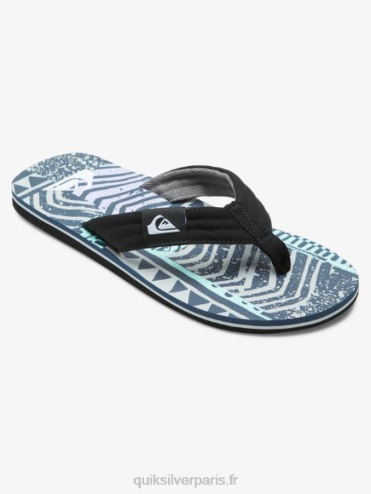 Hommes Quiksilver sandales molokai D6PT504 bleu gris