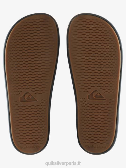 Hommes Quiksilver sandales rivi à double ajustement D6PT1078 gris/noir/vert
