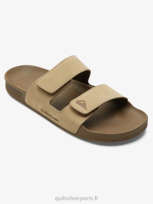 Hommes Quiksilver sandales rivi en cuir à double ajustement D6PT1285 bronzer 1