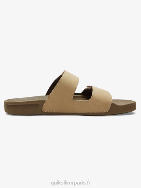 Hommes Quiksilver sandales rivi en cuir à double ajustement D6PT1285 bronzer 1