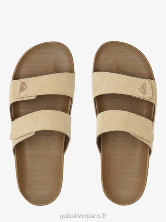 Hommes Quiksilver sandales rivi en cuir à double ajustement D6PT1285 bronzer 1