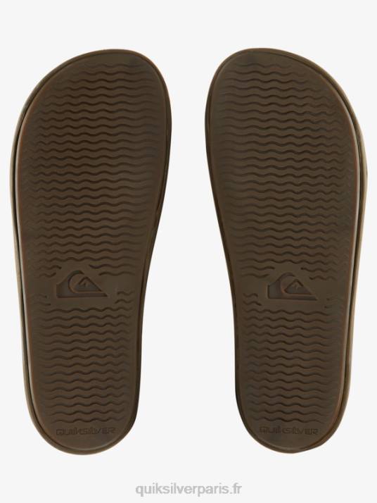 Hommes Quiksilver sandales rivi en cuir à double ajustement D6PT1285 bronzer 1