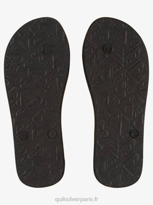 Hommes Quiksilver tongs art gregg kaplan molokai D6PT524 noir/bleu/vert