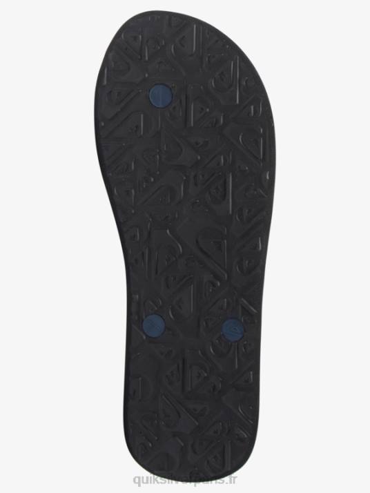 Hommes Quiksilver tongs d\'art molokai D6PT515 noir/blanc/bleu