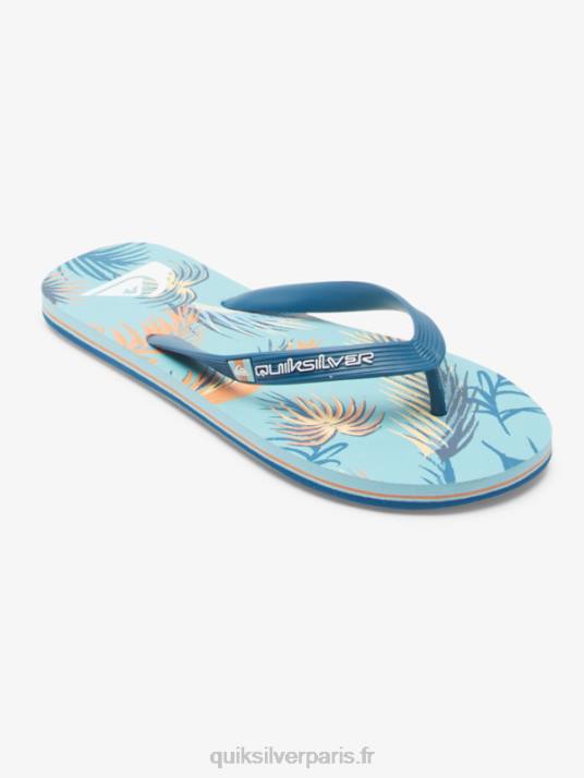 Hommes Quiksilver tongs d'art molokai D6PT519 bleu/noir/jaune