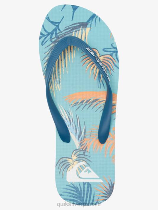 Hommes Quiksilver tongs d\'art molokai D6PT519 bleu/noir/jaune