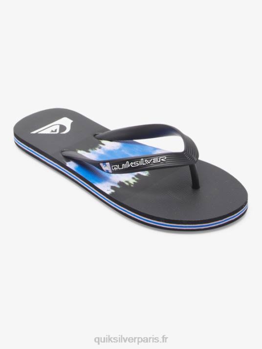 Hommes Quiksilver tongs d'art molokai D6PT521 noir