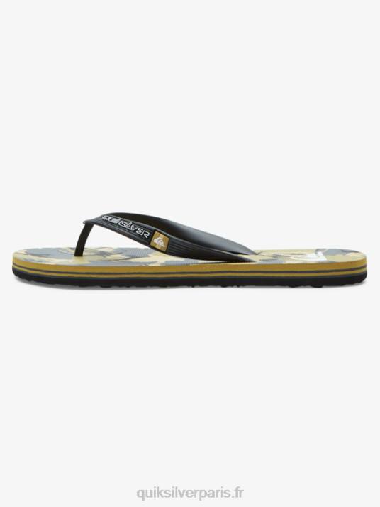 Hommes Quiksilver tongs d\'art molokai D6PT522 noir/gris/marron
