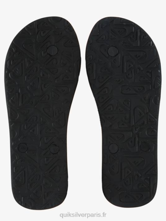 Hommes Quiksilver tongs d\'art molokai D6PT522 noir/gris/marron