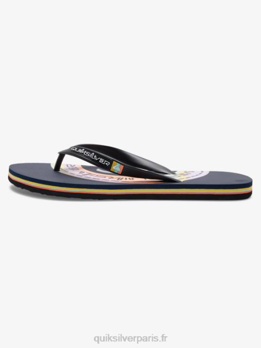Hommes Quiksilver tongs d\'art molokai D6PT523 bleu/orange
