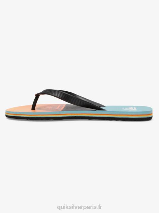 Hommes Quiksilver tongs à empiècement molokai D6PT568 noir/orange